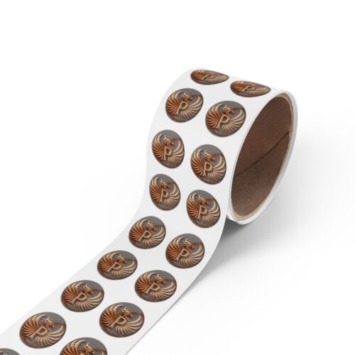 Elegant Phoenix Round Sticker Rolls